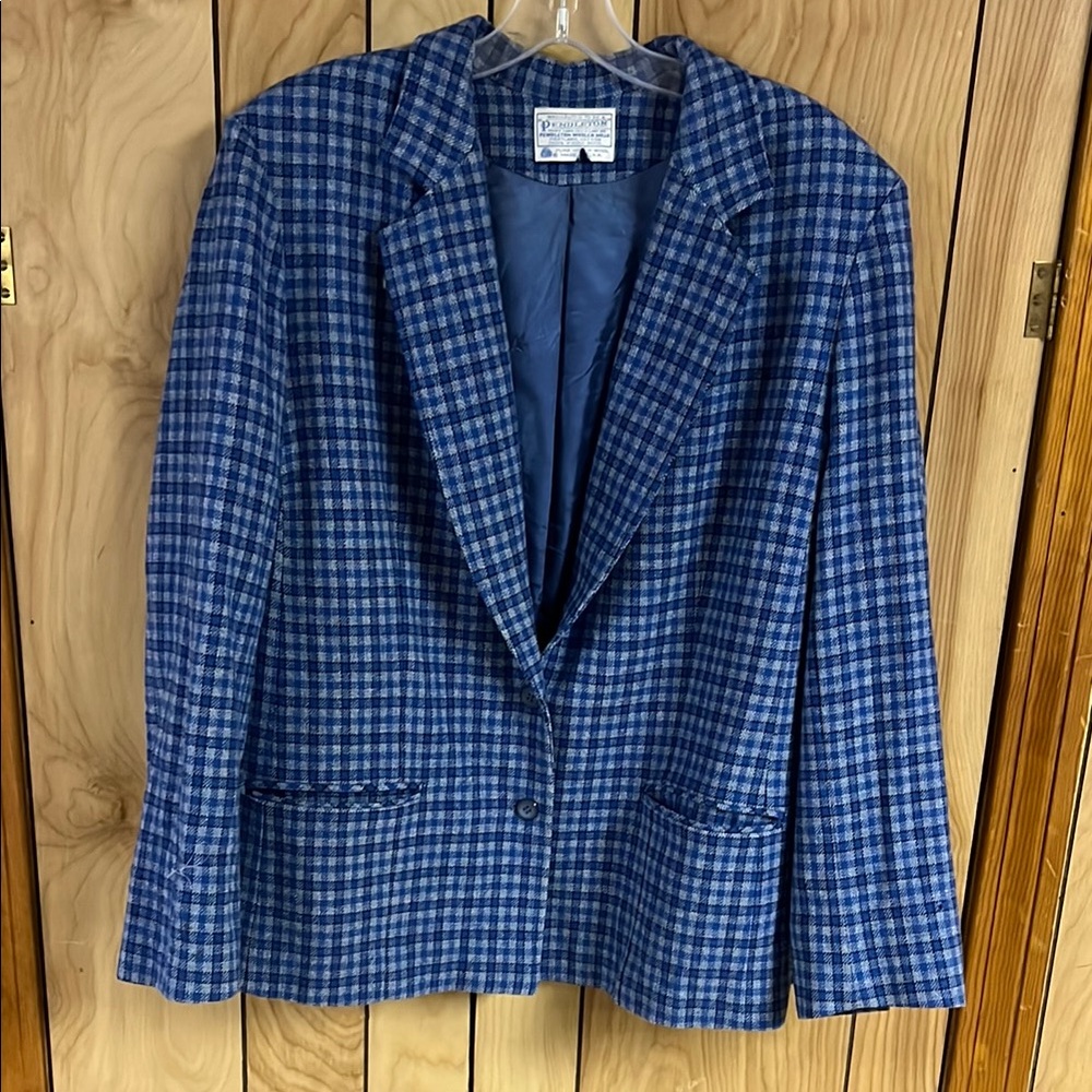 Vintage Pendleton Woolen Mills Blue Blazer Made in USA